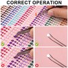 984pcs Rainbow Rhinestone Stickers, Self Adhesive Rhinestones with Tweezers Hair Pearls Jewels Face Diamonds Stick on Colorful Gem Rhinestone Embellishment Stickers for Crafts Body Eyes Nails