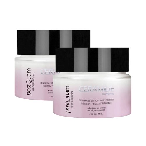 POSTQUAM (2 Pack) Professional Ceramide Cream with Collagen 50ml - Moisturizing Day Cream -Renew The Skin's Natural Barrier