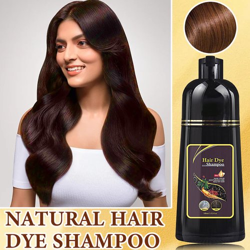BKPPLZP Natural Brown Hair Dye Shampoo for Women Magic Instant 3 in 1 Hair Color Shampoo,Nourshing Brown Shampoo Colors Long Lasting Highly Coverage Brown Hair Dye in Minutes-100ml