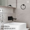 MARMOLUX ACC Matte Black Towel Ring - SUS304 Stainless Steel Wall Mounted Hand Towel Holder for Bathroom - Kitchen & Bathroom Towel Rack - Black Towel Hanger - Bathroom Towel Holder - Hand Towel Rack