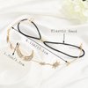 Formery Moon Crown Headband Gold Star Rhinestones Tiara Headpiece Party Prom Festival Elastic Crystal Hairband Hair Accessories for Women and Girls