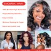EMOBANA Bob Wig Human Hair 13x6 Lace Front Wigs 14 Inch Loose Body Wave HD Lace Frontal Wigs Glueless Wigs Human Hair Pre Plucked Wear and Go Short Bob Wigs for Black Women Natural Black Color