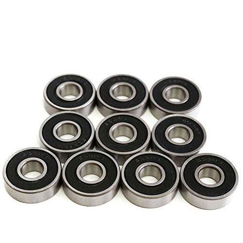 608-2RS Ball Bearing(10PCS) - Double Rubber Sealed Miniature Deep Groove Ball Bearings for Motor,Skateboards, Inline Skates, Scooters (8mm x 22mm x 7mm)