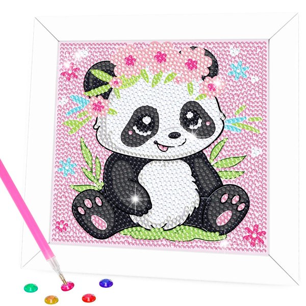 Diamond Art Kits for Kids - Crafts for Kids Ages 4-8 - Diamond Art Painting with Wooden Frame - Arts and Crafts for Kids Girls 8-12 - GEM Art Supplies Dots for Adult Beginners Home Wall Decor Gifts