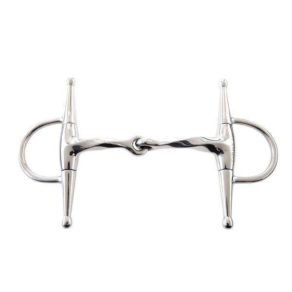 Korsteel JP Stainless Steel Jointed Slow Twist Full Cheek Snaffle Bit, 5"