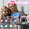 Mini Karaoke Machine for Kids Adults, Portable Bluetooth Speaker with 2 Wireless Karaoke Microphones, Singing Machine Christmas Toys Birthday Gifts for Girls Boys Ages 3 4 5 6 7 8 9 10 11 12+ (Pink)