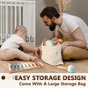 Baby Musical Instruments | Montessori Wooden Toys for Toddlers 1-3, Neutral Color Percussion Instruments Set with Modern Boho Xylophone Tambourine, Educational Musical Toys for Boys Girls 3+
