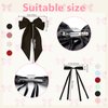 TEXIJUSO 16pcs Hair Bows for Women Girls, 4pc Big Silky Satin Ribbon Hair Clips and 12pc Bow Hair Clips with Long Tail, Tassel Hair Accessories Bowknot Barrettes for Birthday Valentine's Day Gifts