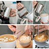 iHeartYard Espresso Milk Frothing Pitcher, Stainless Steel Milk Frothing Pitcher 20OZ/600ML Coffee Milk Frother Cup with Decorating Art Pen for Espresso Machine, Milk Frother