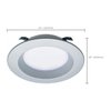Satco S11833R1, 6.7 Watt; Dimmable LED Downlight Retrofit; 4 Inch; CCT Selectable Warm White to Natural Light; 120 Volts; Brushed Nickel Finish; Residential and Commercial Use