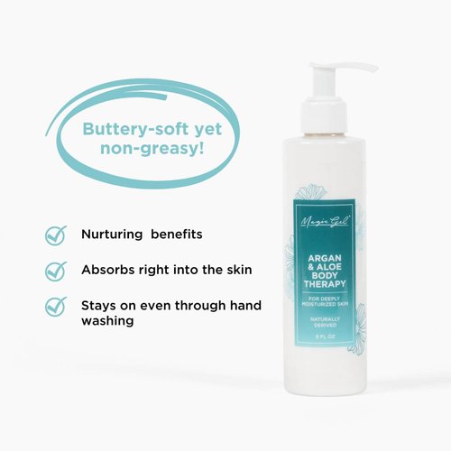 Magic Gel Argan & Aloe Body Therapy | Body lotion | Hydrating Moisturizing Cream | 8oz