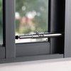 TURBRO Adjustable Window Security Lock Bar, Sliding Door Jammer, Extendable from 7.5" to 13.5" for Sliding Windows with AC Unit Installed, Stainless Steel