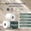 Betterway Bamboo Toilet Paper 3 Ply - Sustainable Toilet Tissue - 60 Long-Lasting Rolls - 360 Sheets Per Roll - Septic Safe - Organic, Plastic Free - FSC Certified - PFAS Free