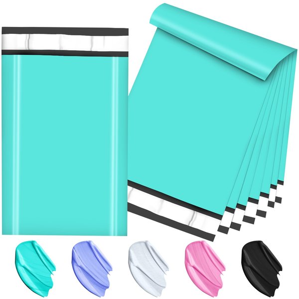 JollyTrip 120PC Poly Mailers 6x9 Inch Teal Mailing Envelopes Bags Shipping Bags with Self Adhesive Waterproof and Tear-Proof Postal Bags
