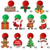 30 Pcs Christmas Foil Swirl Hanging Decorations - Snowman, Elk, Bell Set for Indoor/Outdoor Holiday Party Supplies (Santa, Snowman)