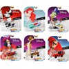 Hot Wheels Set of 6 Disney/Pixar Character Cars, Series 6, 1/64 Collectible Die Cast Toy Cars, with Steamboat Willie, Ariel, Jiminy Cricket, Captain Hook, Timon and Mr. Incredible