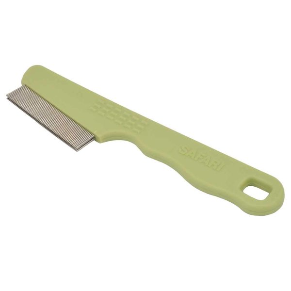 Coastal Pet Safari Dog Double Row Flea Comb - Helps Dry Skin - Dog Flea Comb for Flea Prevention and Detection in Pets with Short and Long Hair - One Size