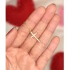 Happy Anniversary to The Woman who has Made me a Better Person, a. Crystal Gold Cross Necklace, Wife, Funny Gifts for Wife, Recycled, Upcycled, Ecofriendly, Sustainable, Zero Waste