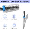 C12rtive 5-IN-1 Tungsten Carbide Bit,Tapered Barrel Electronic Nail Drill Bit for Acrylic Gel Nails Dual Nail Form Remove,3/32 Diameter Nail Bit for E-File Nail Drill(Medium)