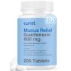 Curist Guaifenesin 600 mg Extended Release Tablets (200 Dye-Free Tablets) - Expectorant Mucus Relief, Generic Guaifenesin 600 mg, (Bulk Pack)