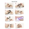 DUKASOU Semi Cured Gel Pedicure Strips, (cherry blossoms falling)26 PCS Gel Nail Strips Works with any UV Light, Salon Quality Gel Nail Stickers，Easy to Apply & Remove