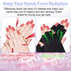 ANCIRS UV Gloves for Gel Nail Lamp, Anti UV Fingerless Gloves for Nail Art DIY Accessories, Gel Manicure UV Shield Gloves for Hand Skin Care Protection-Black