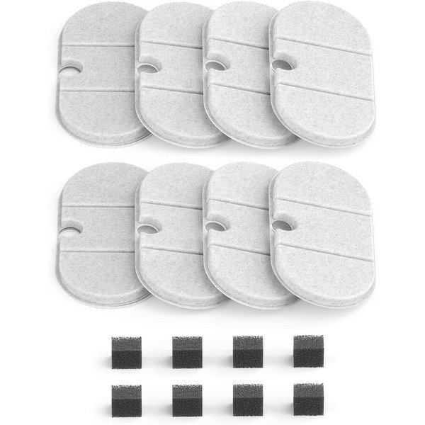 PETLIBRO 8 Packs Replacement Filters for Capsule Cat Water Fountain PLWF002, 4 Months Set of Replacement Filters for Ultra Quiet Pet Water Fountain