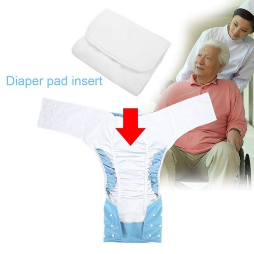 Salmue Washable Adult Diaper, Oversize Reusable Diaper Pants Against Incontinence, Used with Reusable Diaper Pad, Dual Opening Pocket Adjustable Leak- for The Elderly and Disabled