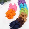 CÉLLOT 40Pcs 3.5 Inch Boutique Grosgrain Ribbon Pinwheel Hair Bows Alligator Clips For Girls Toddlers Accessories Teens Gifts In Pairs