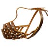 Secure Leather Mesh Dog Basket Dog Muzzle #11 Brown - Pit Bull, Amstaff (Circumference 12", Snout Length 3.5")