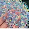 Heart Star Butterfly Craft Sequins Holographic Nail Glitte Confetti Shell Snowflakes Nail Art Holographic Glitter Nail Art Glitter Sequins for Women Girls Nail Decoration(Purple-50G)