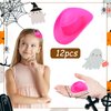 12 Pcs Mini Western Cowboy Cowgirl Hat Hair Clips, Plastic Mini Hat Hair Clip, Cute Cowboy Hat Clips, Cowgirl Hat Hair Clip for Decoration Accessories Toy Doll Dress Up Play House Games (Hot Pink)