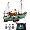 City Fishing Boat Building Set with 3 Fisherman Minifigures, Ship Building Kit with Fishing Toys, Christmas Birthday Gifts Toys for Adults Kids, Compatible with Lego Boat Ship, 610 PCS