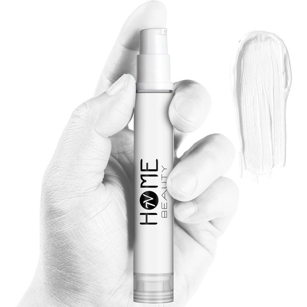 7V Home Beauty White Face Body Paint, Washable Formula Matte Liquid Foundation for Halloween Costume Stage SFX Makeup (White, 0.5 fl.oz)