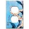 Art Plates - Outlet Cover Decorative Metal Wall Plate - Hokusai: Lilies - (Made in USA)