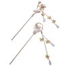 Pokinge 2Pcs Vintage Tassel Metal Hairpin Chinese Bridal Hair Sticks Headdress Butterfly Crystal Hairpin Flower Pearl Hairpin Women Hair Accessories
