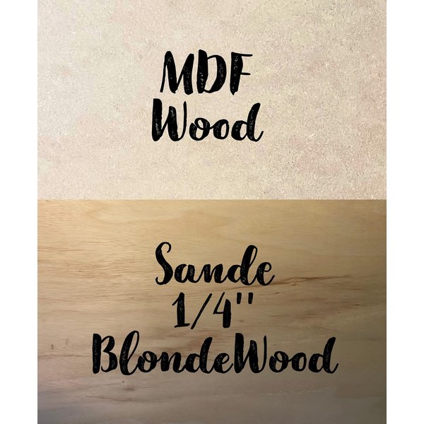 Wooden Letter 3" Blank F Casking Cream Font 1/4" MDF