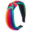 SeBneny Rainbow Headband Pride Month Headband for Women, Head Bopper Non Slip Wide Headband Rainbow Headbands Elastic Pride Non Slip Knotted Hair Hoop for Party Supplies Headwear 1PCS