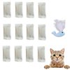 CECE PAW 12 Pack Natural Catnip Pouches for Cat Toys, Non-Woven Fabric Catnip Refills, Gift Packaging with Catnip Tea Bags and Feather Whale Toy