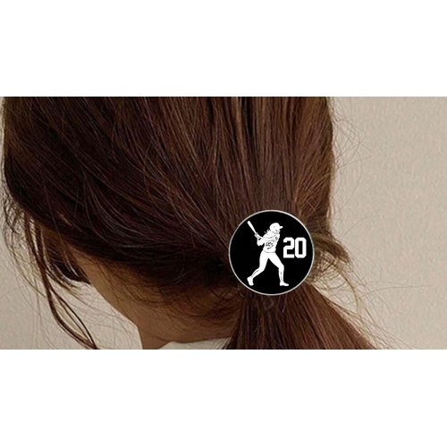 Generic Softball Ponytail Holder With Jersey Number