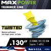 Maxpower 338816 Premium Twisted Trimmer Line .130-Inch Twisted Trimmer Line 105-Foot Length