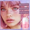 DAGEDA Roll-on Body Glitter Gel, Rave Accessories Face Glitter Makeup Body Shimmer, Sparkling, Holographic Fine Glitter Gel Rave Outfits for Women,05 Light Pink