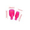 yueton Pack of 10 Reusable Toenail Nail Art Soak Off Cap Clip UV Gel Polish Remover Tool (Hot Pink)