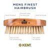 Kent MC4 Finest Men's Grooming Brush - Natural Boar Bristle Facial Brush for Beard, Hair, and Scalp Care with Exfoliating Royalty Beard Straightener