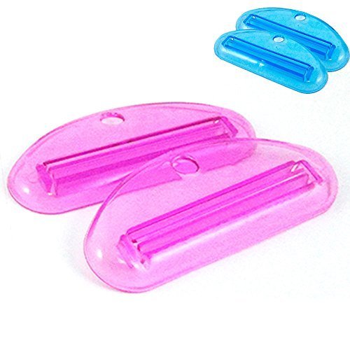 4 Piece Set Toothpaste Tube Squeezer Economical, Saves Toothpaste, Creams, Paint & More No More Waste Simple and Practical for Every Home and Bathroom Travel