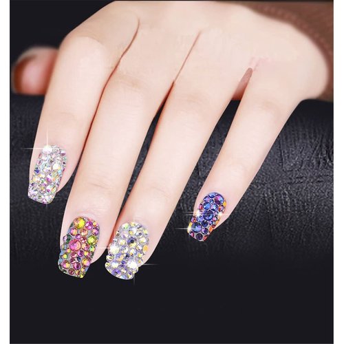 3000 Pieces SS12 3mm Flatback Rhinestones AB Clear Round Gems Crystals for Nail Art DIY Crafts Clothes Shoes Bags （Transparent AB）