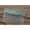Aqua and Sea Foam Green Sea Glass Layered Hair Comb