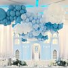 PartyWoo Baby Blue Balloons 138 pcs Blue Balloons Light Blue Balloons Different Sizes Pack of 18 12 10 5 Inch Pastel Blue Balloon Arch Kit Garland for Boy's Baby Shower Party Decorations Blue-Q13