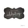 Andaz Press Fancy Frame Rectangular Label Stickers, Thank You for Celebrating with Us, Chalkboard Print, 36-Pack Wedding Decorations, Wedding Favors, Stickers for Packaging, Party Favor