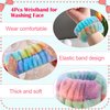 WSYUB Spa Headband, Skin care Headband,Face Wash Headband, Makeup Headband and Wristband Set for Washing Face, 6pcs, Gorgeous Tie Dye Color Cosmetic Headband and Absorbent Wrist Towels